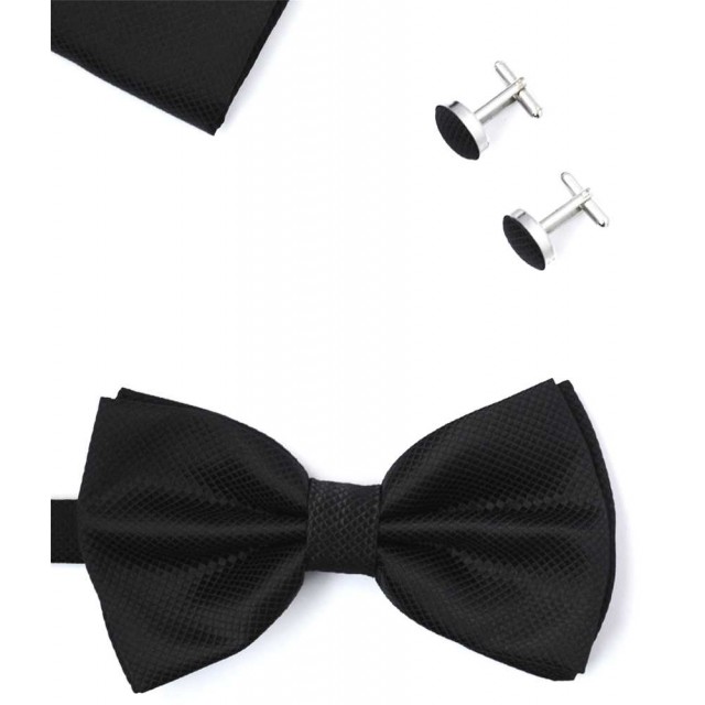 Set papion, batista si butoni negru